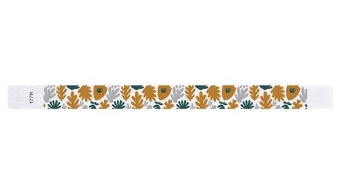 Tyvek 3/4" Wristbands - Muted Plants