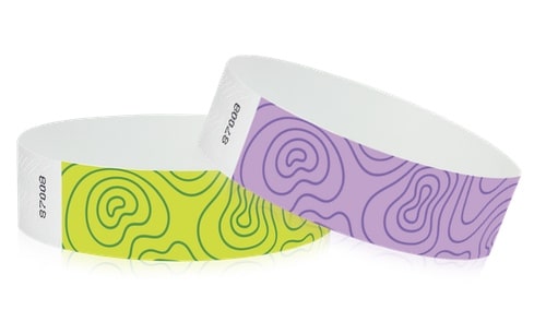 Tyvek 3/4" Wristbands - Topographic Map