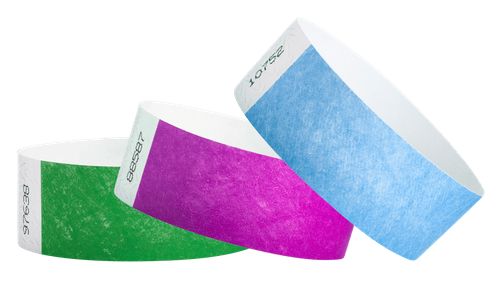 Tyvek 1&quot; Wristbands - Solid Colors