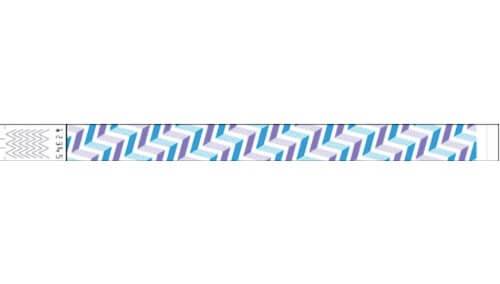 Tyvek 3/4" Chevron - Light Purple-Neon Blue