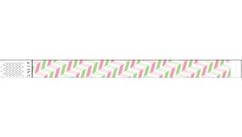 Tyvek 3/4&quot; Chevron - Neon Red-Neon Lime