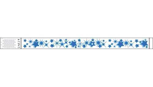 Tyvek 3/4" Wristbands - Little Stars Blue