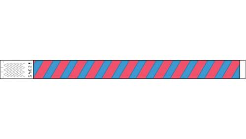 Tyvek 3/4&quot; Stripes 2017 - Neon Blue -Red