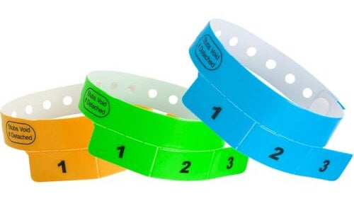 Vinyl Wristbands - 3 Tab