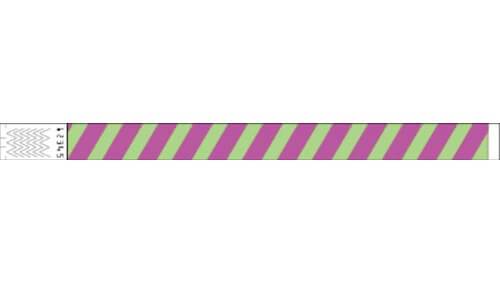 Tyvek 3/4" Stripes 2017 - Purple -Neon Lime