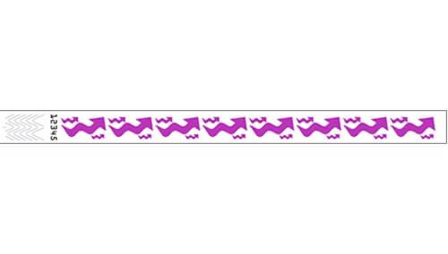 Tyvek 3/4&quot; Wristbands - Arrows Purple