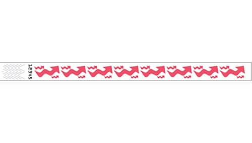 Tyvek 3/4" Wristbands - Arrows Red