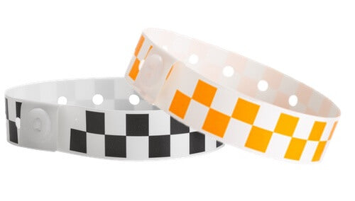 Plastic Wristbands - Checkerboard