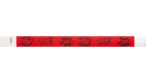 Tyvek 3/4&quot; Wristbands -  Comic Superhero