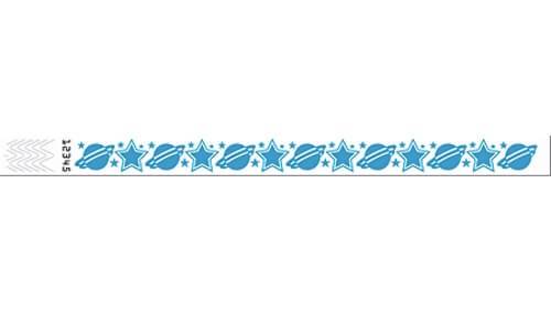 Tyvek 3/4" Wristbands - Cosmic Neon Blue