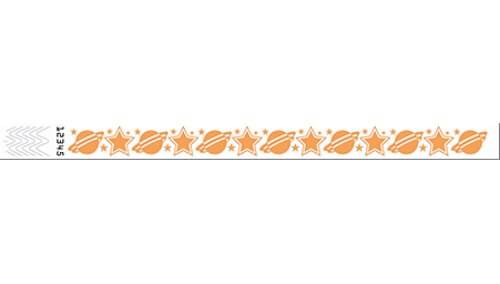 Tyvek 3/4&quot; Wristbands - Cosmic Neon Orange