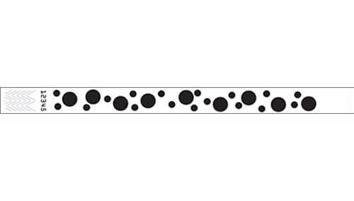 Tyvek 3/4&quot; Wristbands - Dots Black