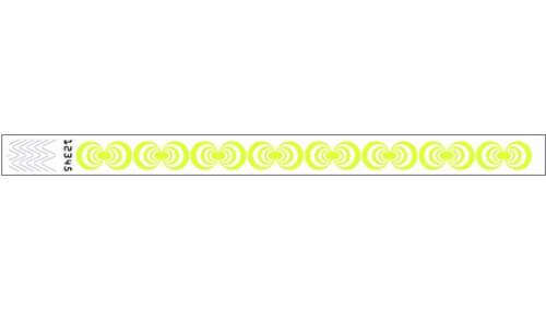 Tyvek 3/4" Wristbands - Hypnotic Neon Highlight