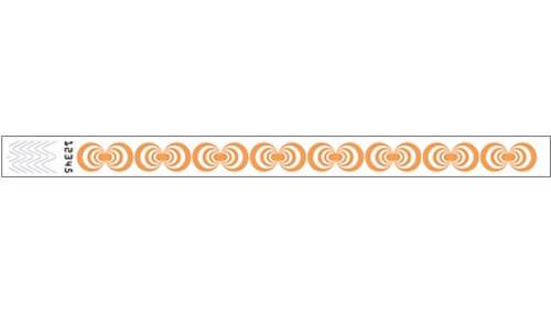 Tyvek 3/4" Wristbands - Hypnotic Neon Orange