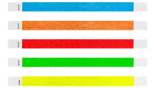 3/4” Tyvek Wristbands - Solid Colors - The Wristband Man