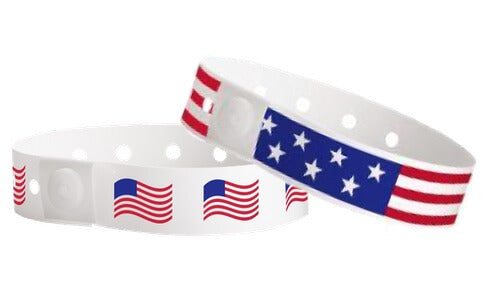 Plastic Wristbands - Patriotic