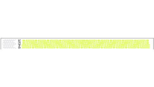 Tyvek 3/4&quot; Wristbands - Pipes Neon Highlight