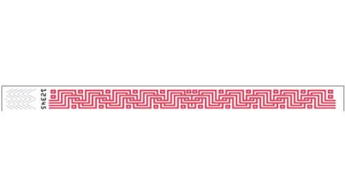 Tyvek 3/4" Wristbands - Pipes Red