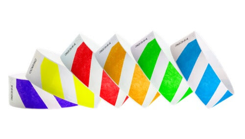 Tyvek 1&quot; Wristbands - Stripes 