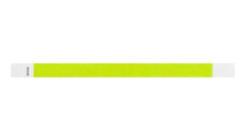 Tyvek 3/4" Wristbands Custom  - Solid Lime Green