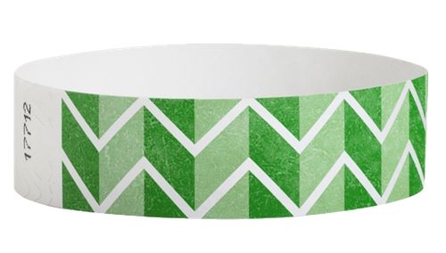 Tyvek 3/4" Wristbands -  Zig Zags