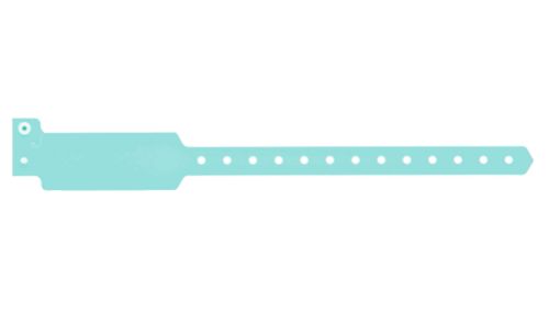 Plastic Wristbands - Wide Face Aqua