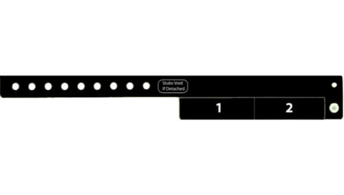 Vinyl Wristbands - 2 Tab Black