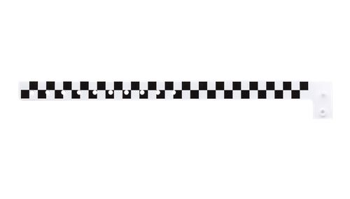  Plastic Wristbands - Checkerboard Black