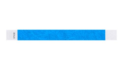 Tyvek 1" Wristbands  - Solid Neon Blue