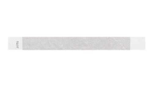 Tyvek 1" Wristbands Custom - Solid Silver