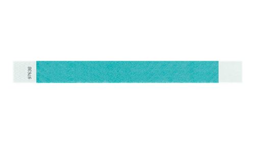 Tyvek 1" Wristbands  - Solid Caribbean Blue