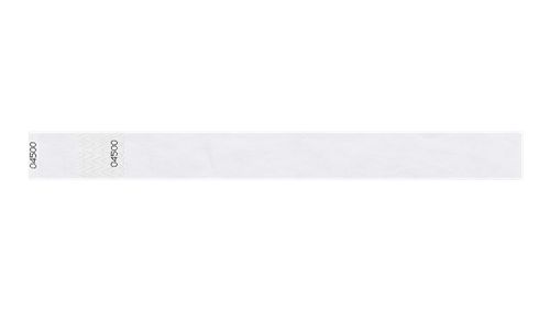 Tyvek 1" Wristbands - Detachable Stub White