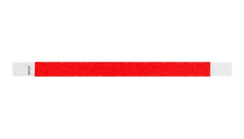 Tyvek 3/4" Wristbands - Solid Neon Red