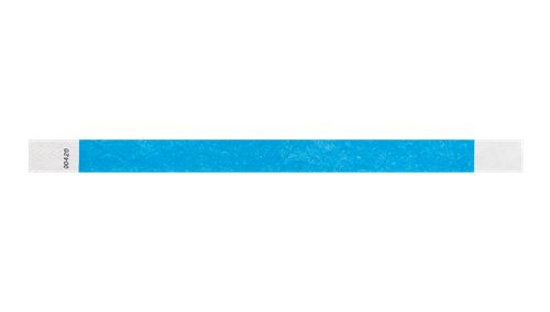 Tyvek 3/4" Wristbands Custom - Solid Neon Blue