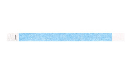 Tyvek 3/4" Wristbands Custom  - Solid Light Blue