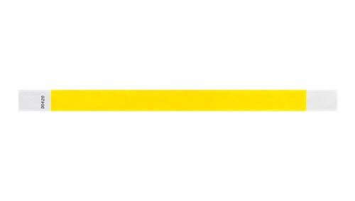 Tyvek 3/4" Wristbands - Solid Pantone Yellow