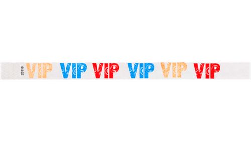 Tyvek 3/4&quot; Wristbands -  VIP Multi Color