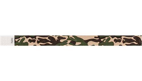 Tyvek 3/4&quot; Wristbands - Green Camo