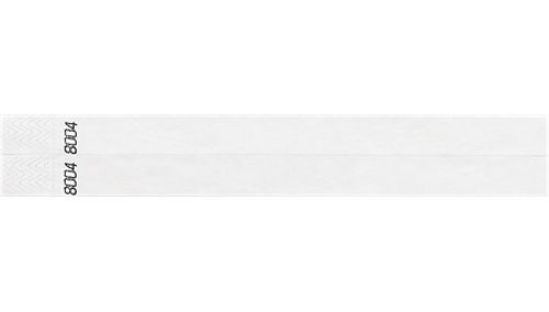 Tyvek 3/4" Wristbands - Duplicate Numbering - White