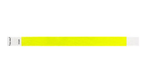 Tyvek 3/4" Wristbands Custom  - Litter Free Neon Yellow