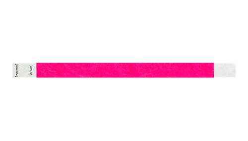 Tyvek 3/4" WRistbands - Litter Free Neon Pink