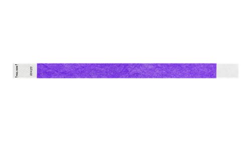 Tyvek 3/4" Wristbands Custom - Litter Free Neon Purple